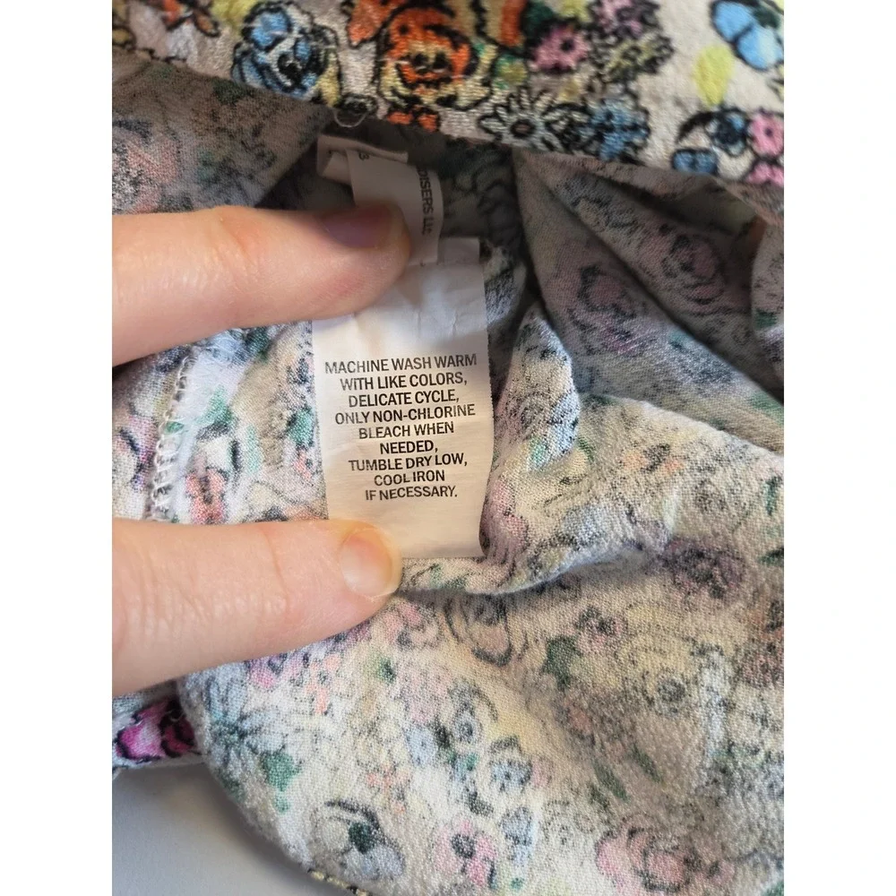 Falls Creek Girls XL 14/16 Floral Long Sleeve Babydoll Dress Multi-Color Ruffle
